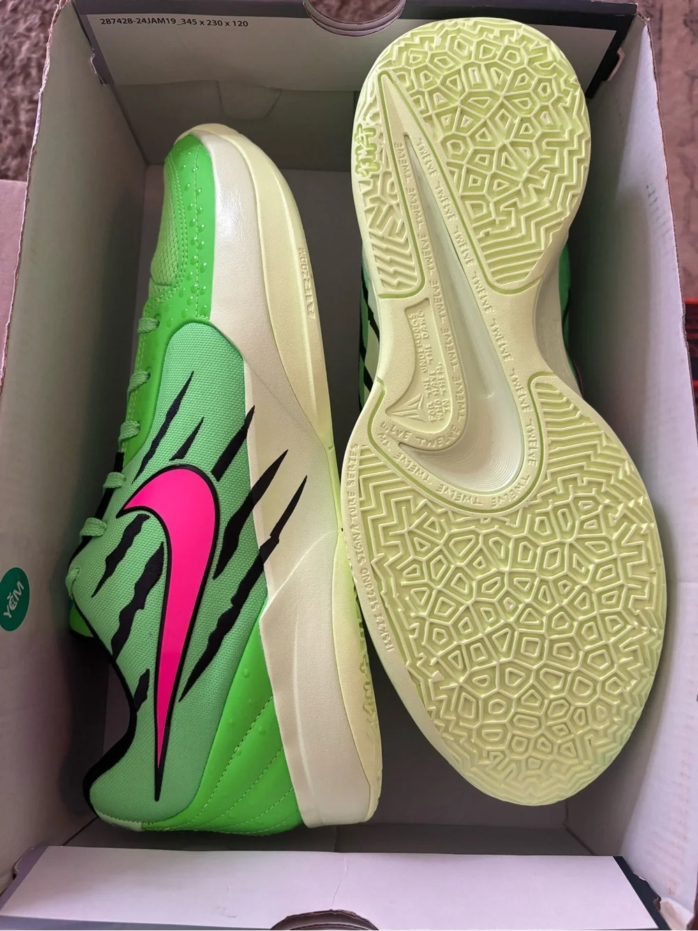 Nike JA 2 NRG NY Box Label - Green Strike, Hyper Pink, Black